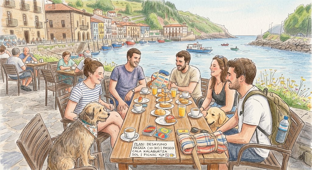 Plan Mañanero en Pasaia Donibane: Desayuno, Paseo Costero y Cala